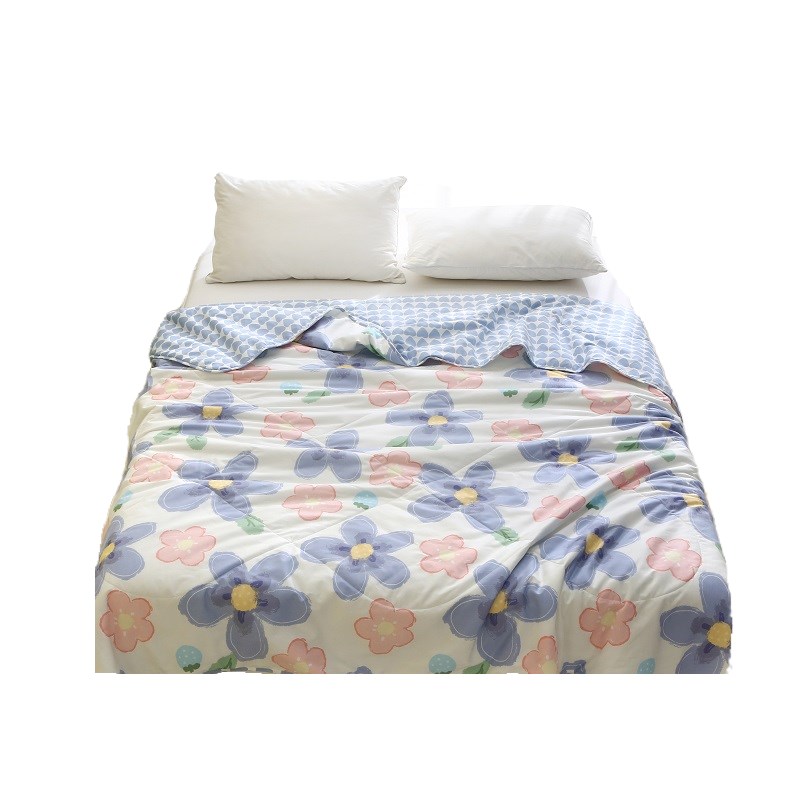 仪征化纤白斯特全棉夏凉被纯棉夏季可机洗水洗薄款空调被双人