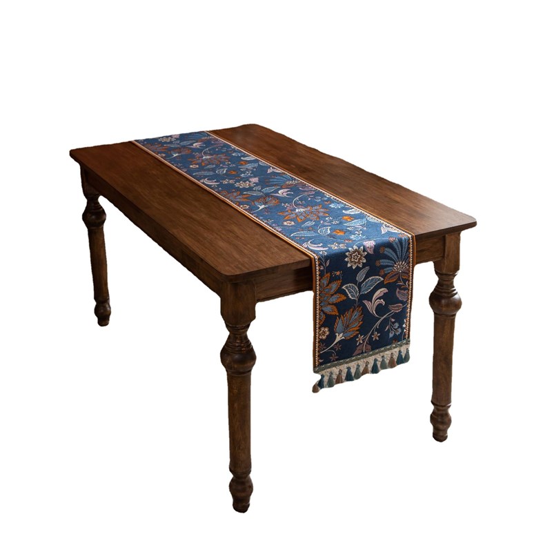 欧式桌旗美式茶几布花朵植物流苏长条餐桌布茶台电视柜鞋柜盖布