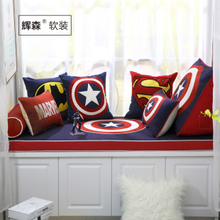 定做美式儿童房阳台飘窗垫窗台垫高密度海绵坐垫四季通用榻榻米垫