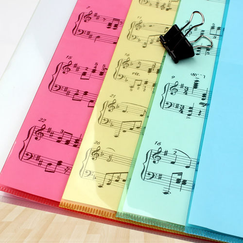 A4透明文件夹彩色L型文件套两页塑料资料夹单页夹E310报告夹