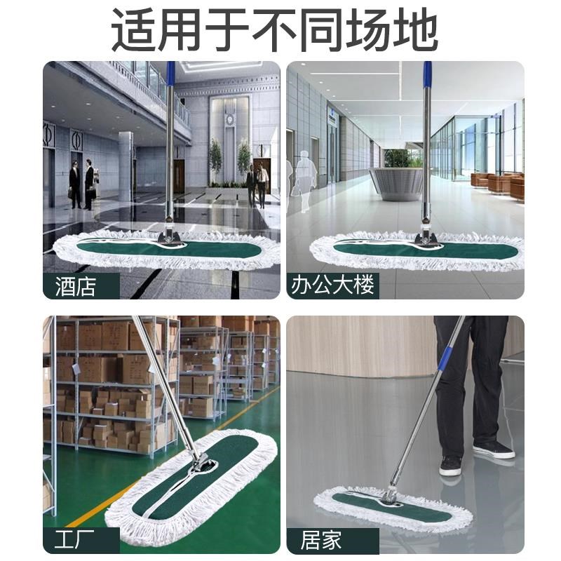 平板拖把大号尘推拖布长排拖大拖把替换布一拖工厂地拖商用家用净