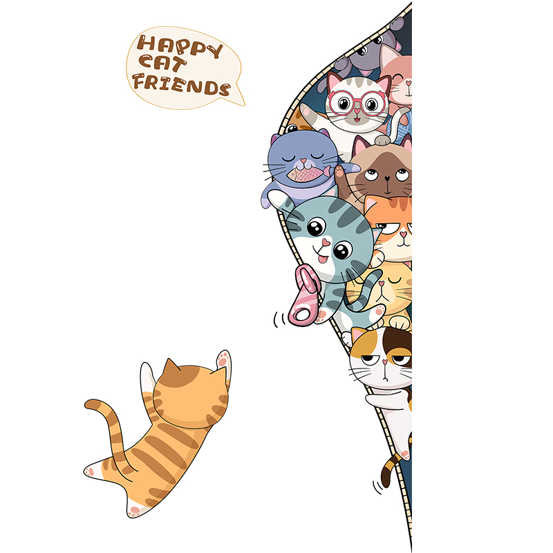 门贴自粘衣柜门贴纸贴画装饰儿童房墙面装饰贴墙纸卡通小图案墙贴