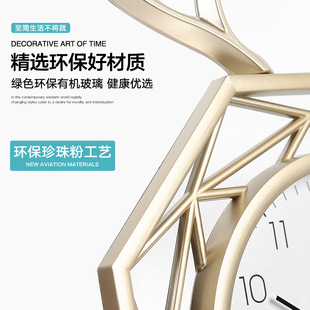 简约现代装 钟表挂钟客厅轻奢时尚 饰时钟挂墙网红挂表家用石英钟表
