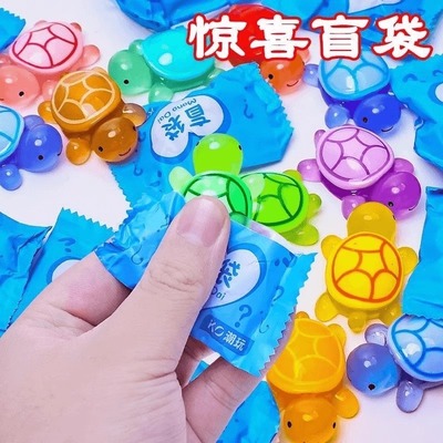 夜光小乌龟玩具模型摆件公仔海洋发光动物盲袋玩偶大乌龟新款