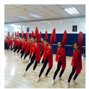 六一儿童演出服古典舞水袖 楚鼓声声踏鼓汉唐相声歌红色舞蹈服民族