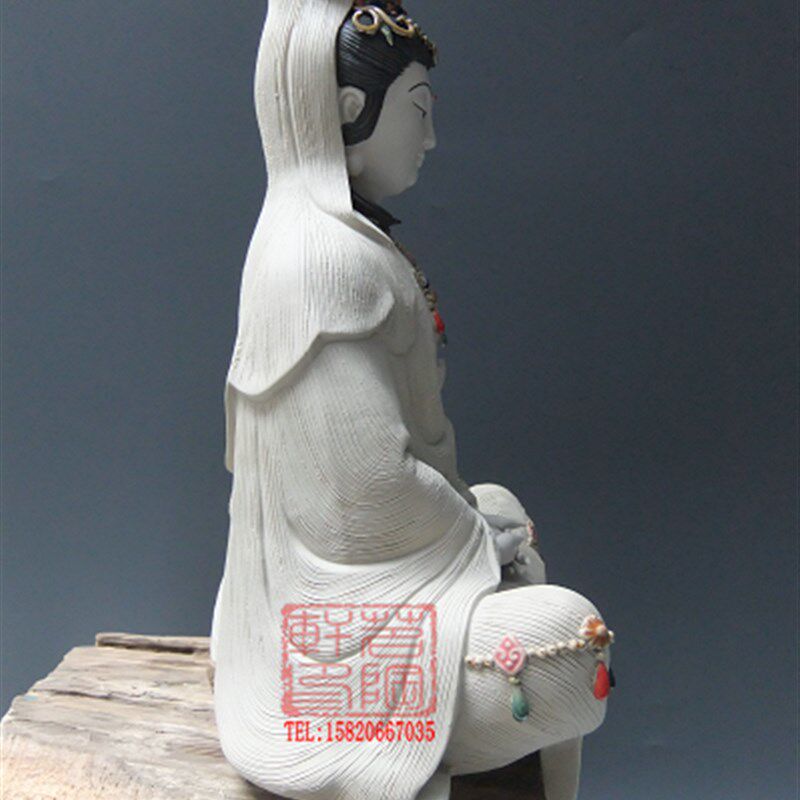 陶瓷工艺品 石湾公仔 净瓶观音菩萨