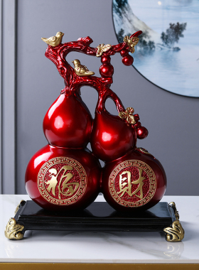 葫芦摆件新中式招财纳福客厅电视柜酒柜玄关装饰品搬新家乔迁礼品