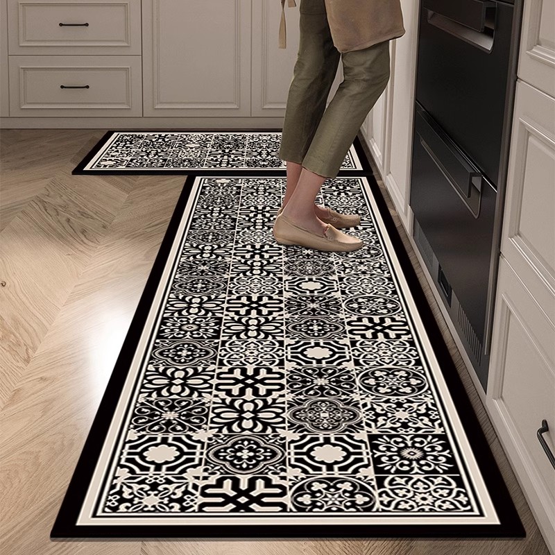 美式厨房地垫防滑防油可擦免洗长条防脏地垫矽藻泥专用脚垫子