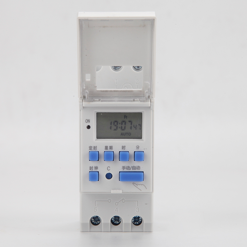 时控开关THC15A导轨广告路灯电源时间控制器220V微电脑时空定时器