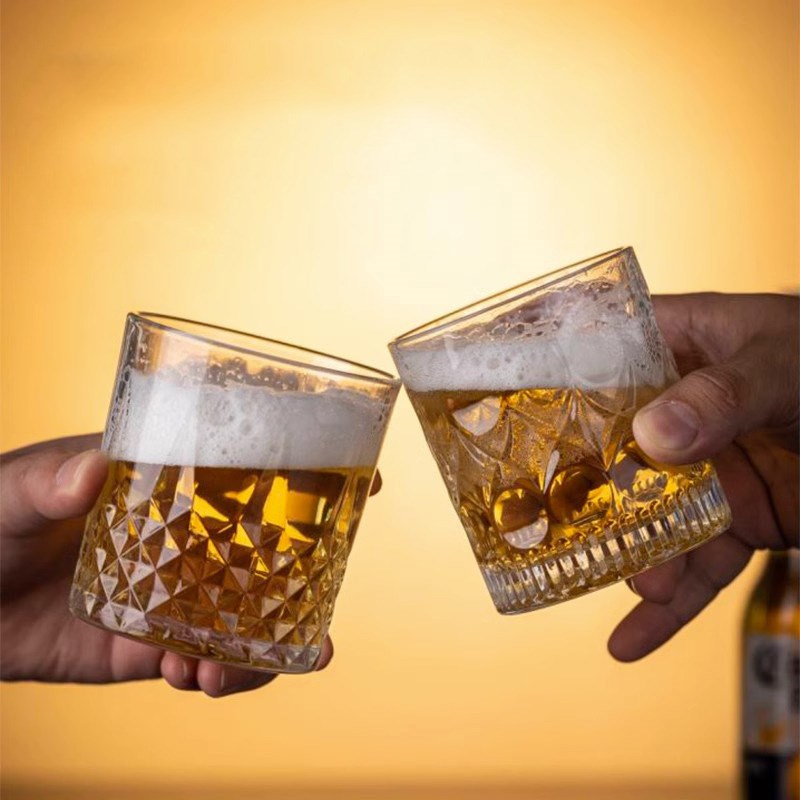 威士忌酒杯套装家用玻璃杯高档啤酒烈酒杯欧式复古洋酒杯酒吧杯子
