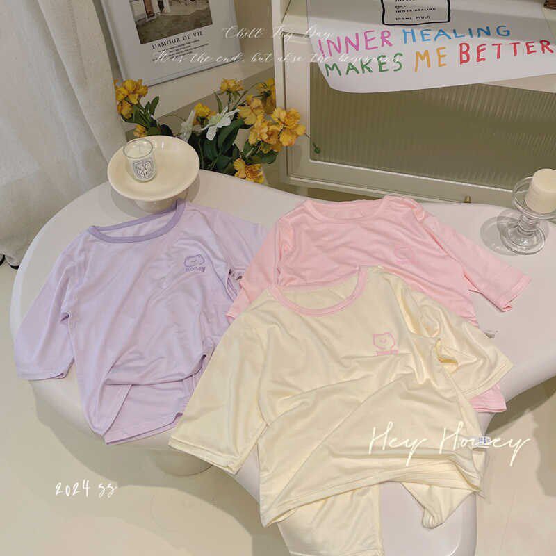 2024A类纯棉儿童睡衣睡裤套装无骨男女童内衣家居服夏季薄款 舒适