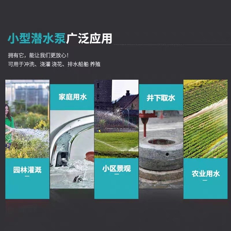 潜水泵家用220V抽水泵小型清污水泵农用灌溉排污高扬程抽水机井水