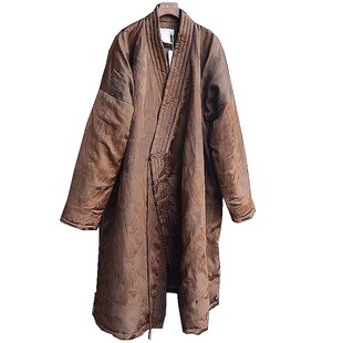 中国风男装冬季锦鲤提花加厚保暖棉衣棉袍唐装汉服保暖休闲大码