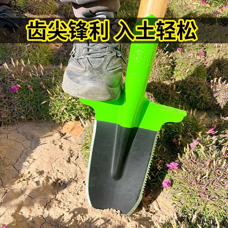 军印铁锹锰钢加厚挖沟挖山药尖头铲子户外可拆卸车载木柄小号铁锨,农机/农具/农膜,锹,淘宝优惠券,粉丝福利购,淘宝优惠卷