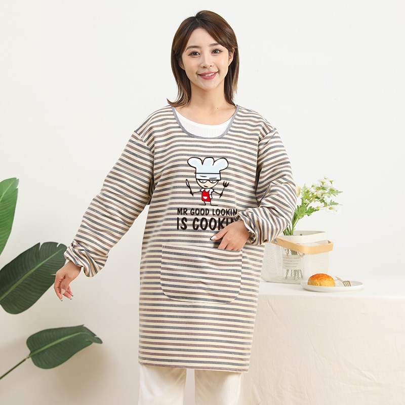 时尚罩衣大人厨师围裙工作服家用防污防油女反背衣订做logo印字