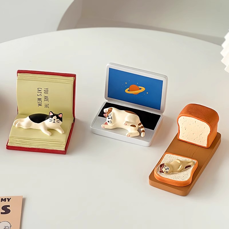 猫咪卡通手机支架可爱创意摆件