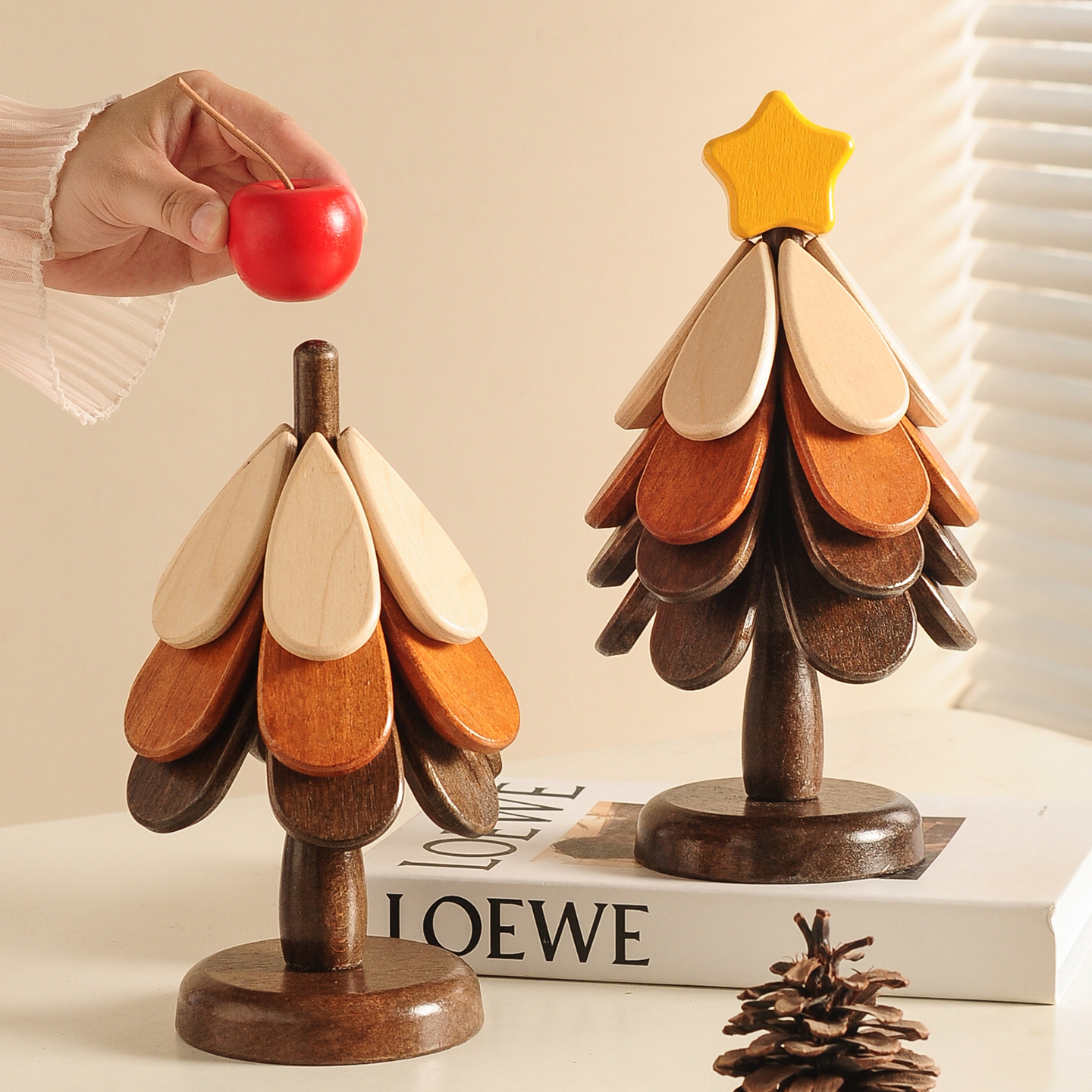 高级感圣诞树隔热垫餐桌摆件