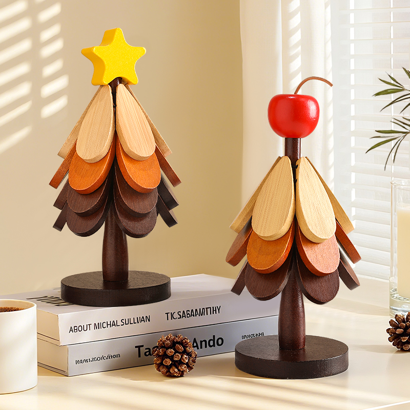 高级感圣诞树隔热餐垫