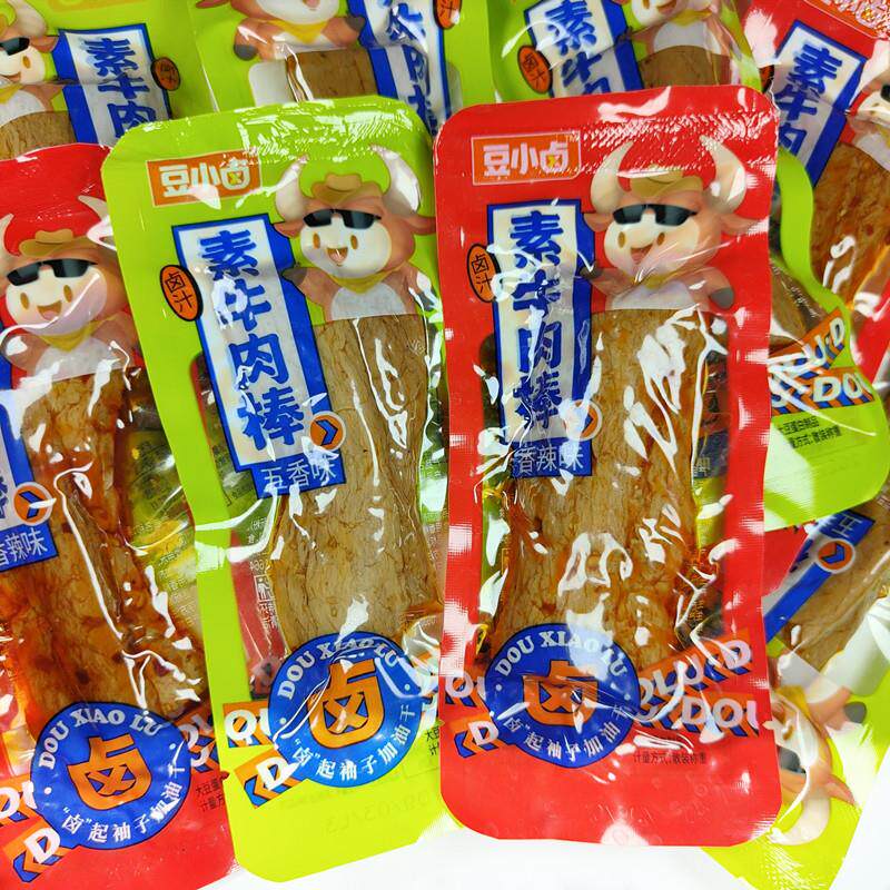 正宗素牛肉棒卤汁手撕素肉香辣五香味辣条豆制品豆腐干解馋