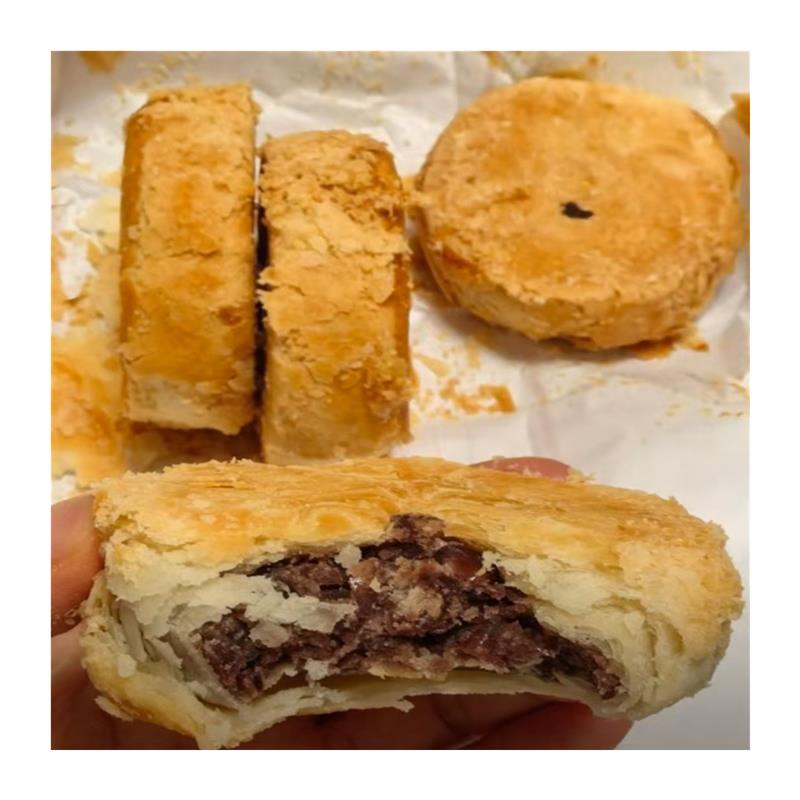 新货传统手工黄庄月饼香酥不腻蛋黄红豆板栗紫薯