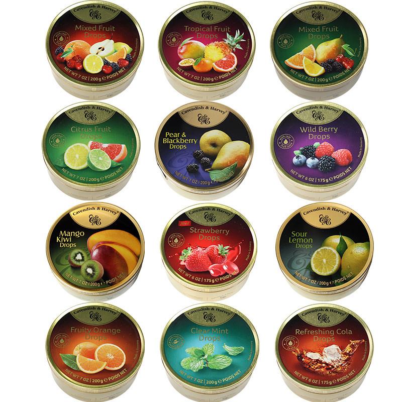 正宗德国进口嘉云水果糖混合水果味嘉云糖薄荷硬糖喜糖铁盒年货节