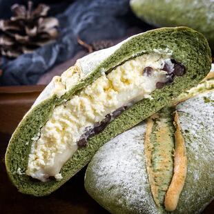 正宗焙叔的店抹茶欧包奶酪麻薯夹心芋泥代餐早餐全麦面包抗饿零食