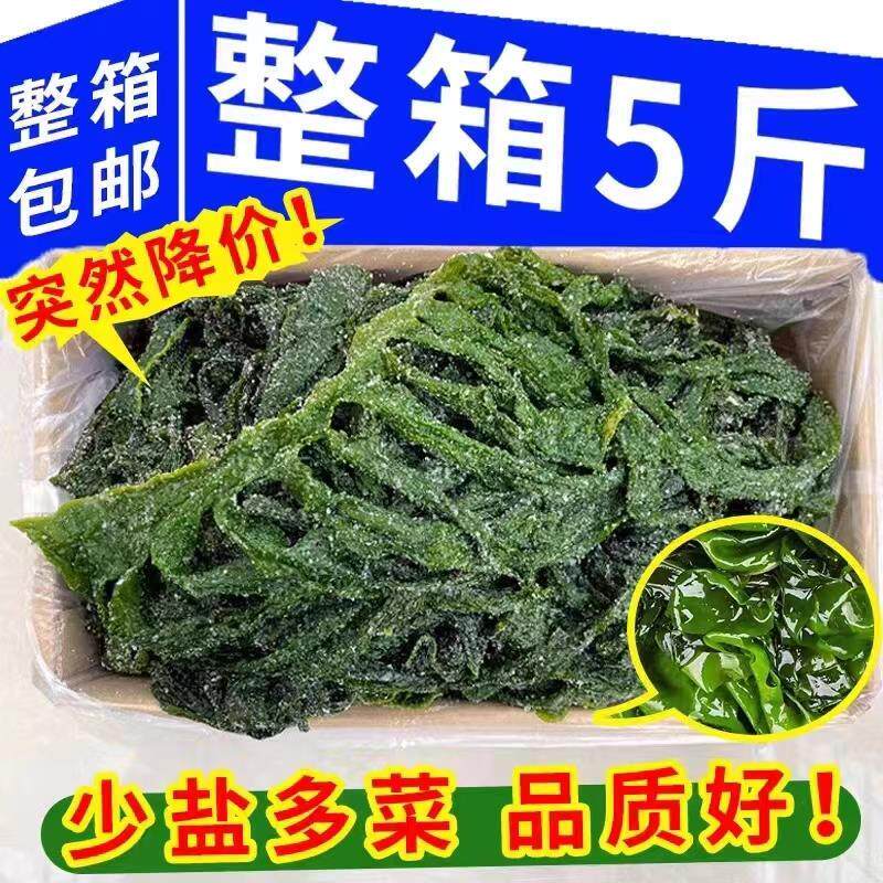 新货新鲜裙带菜嫩叶无盐半干货盐渍裙带叶5斤整箱海带苗非海