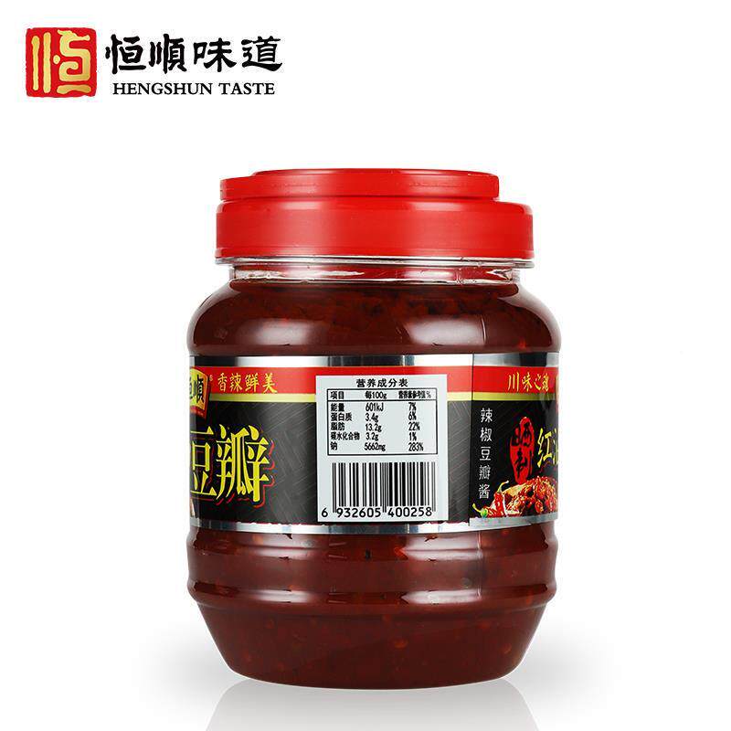 新货恒顺红油豆瓣500g辣