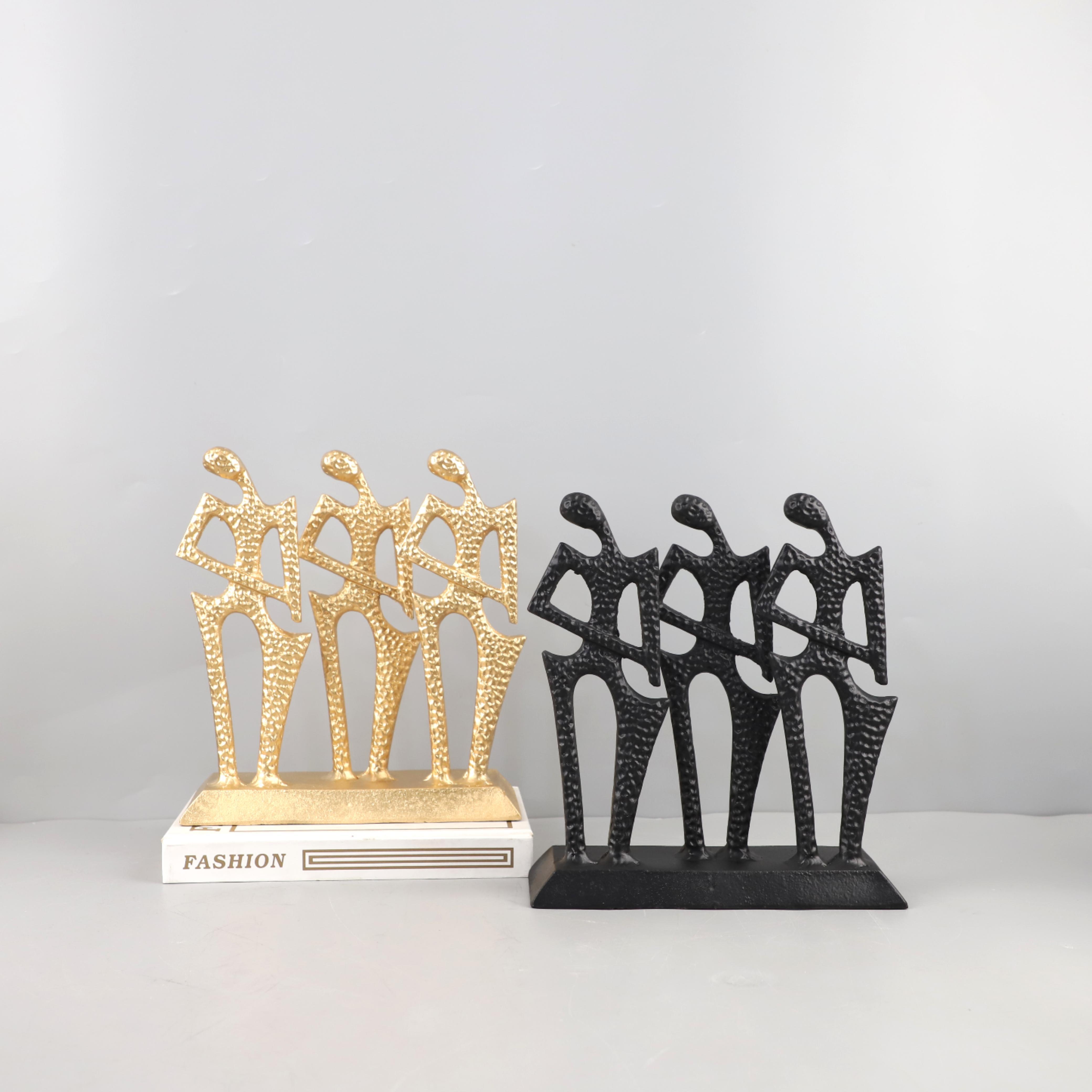 北欧创意抽象金属人物雕塑艺术装饰摆件客厅玄关电视柜家居装饰品