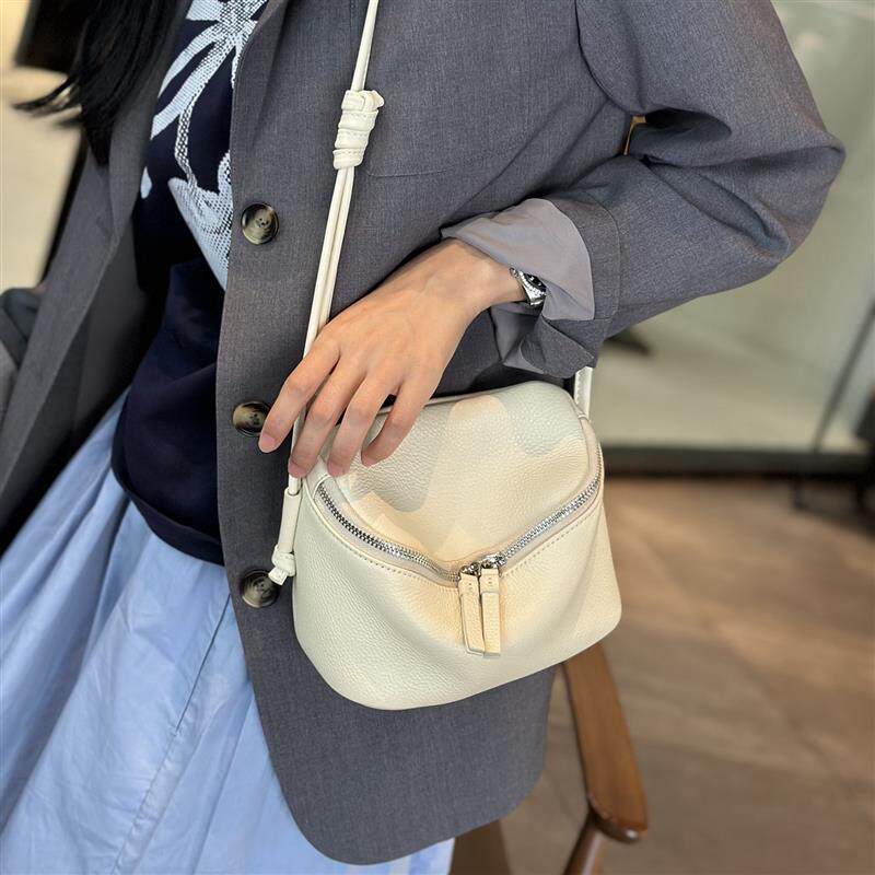 好货真皮饭盒包女2025夏新款小众设计盒子包单肩斜挎包软皮小包手