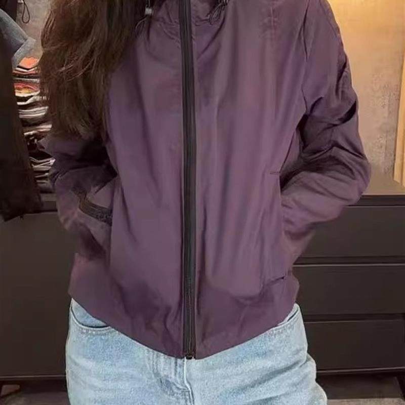 好货大码2025年秋季新款连帽外套女短款宽松显瘦冲锋衣防风夹克外