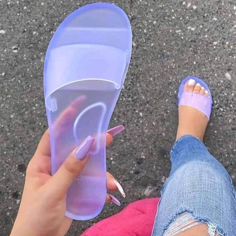 好货欧美外贸大码女鞋2026独立站亚马逊WISH水晶果冻凉鞋sandals
