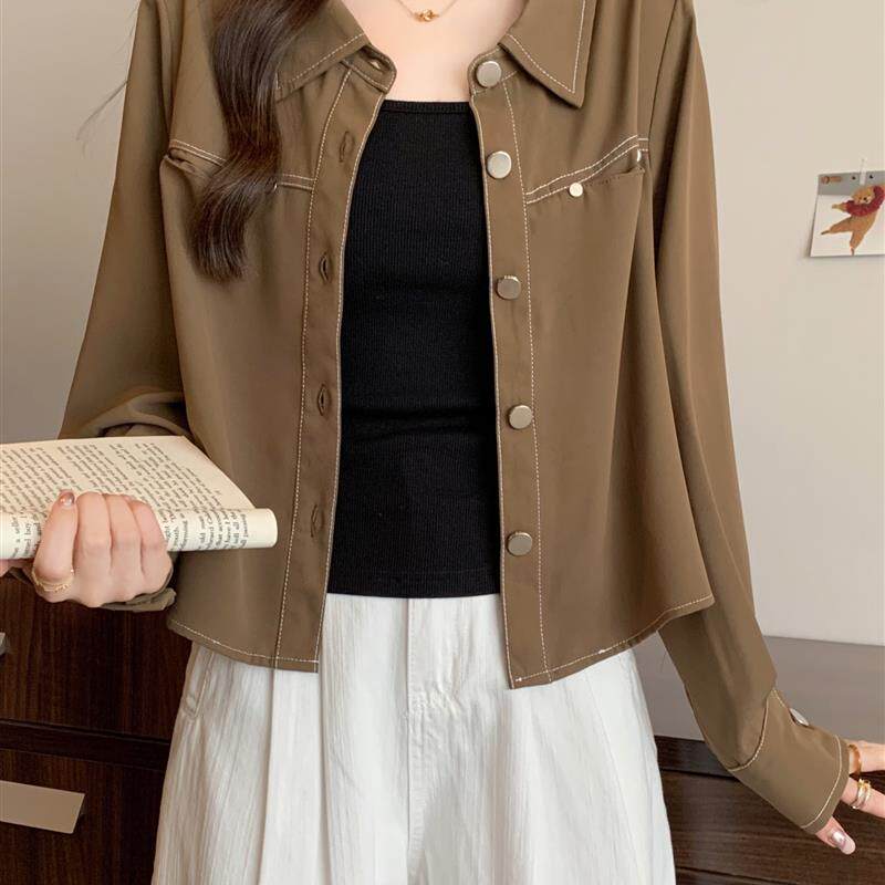 好货大码美式工装风夹克外套女春秋2025新款宽松小众正肩短款上衣