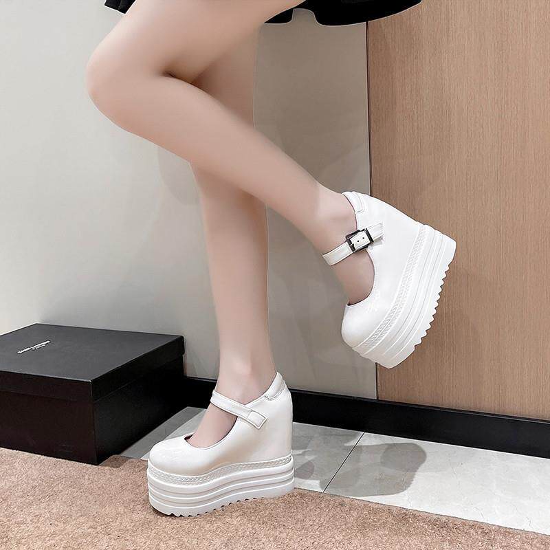 好货12cm超高跟玛丽珍婚鞋厚底小个子内增高婚纱神器矮子乐松糕单