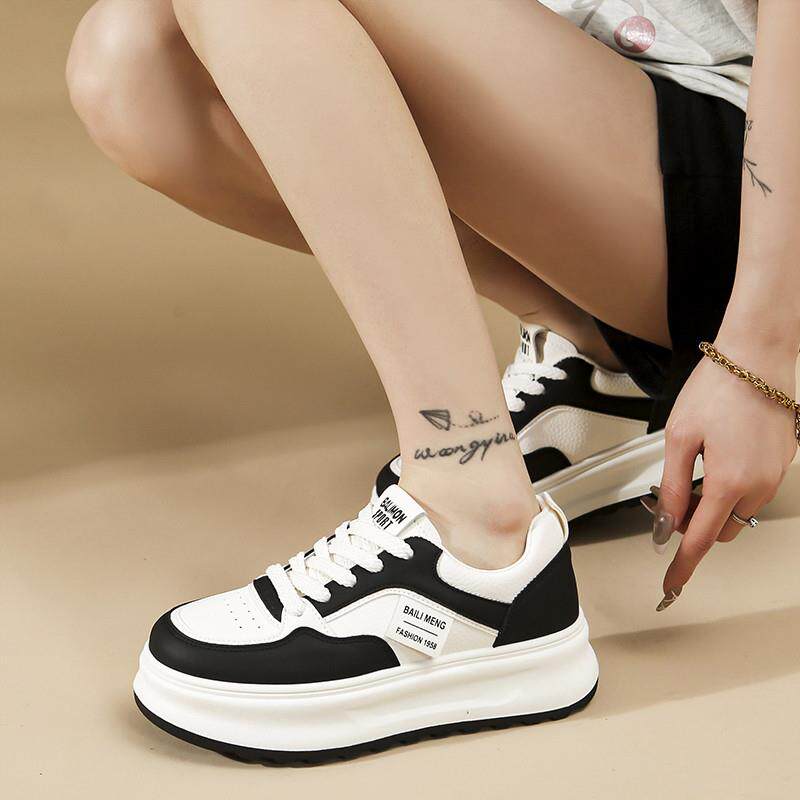 好货踩屎感真皮小白鞋女款2026新款春季爆款厚底防滑学生休闲运动