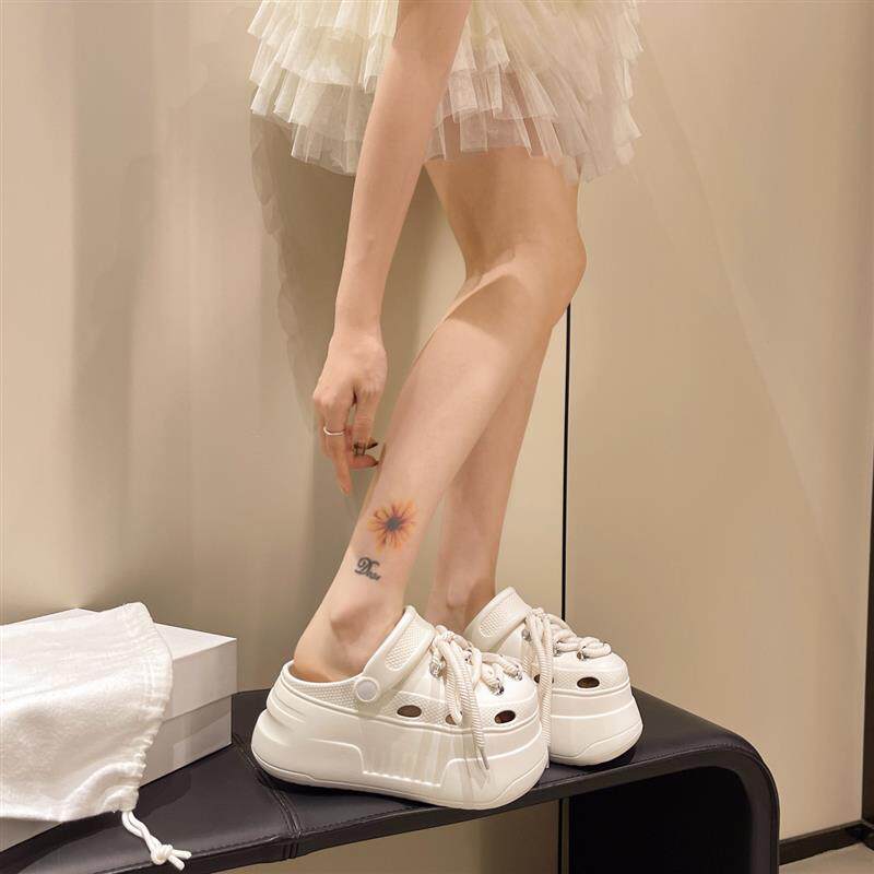 好货主婚纱神器洞洞鞋8cm松糕厚底新娘鞋2026年新款凉拖鞋白色伴