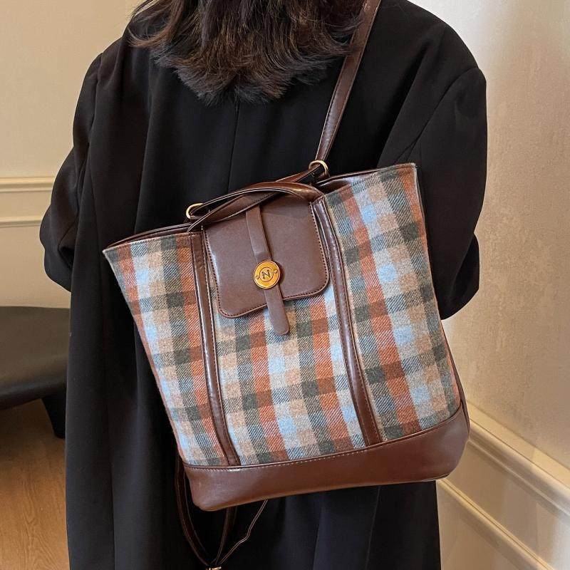 好货双肩包包女2024新款秋冬轻奢小众高级感上班通勤单肩大容量托