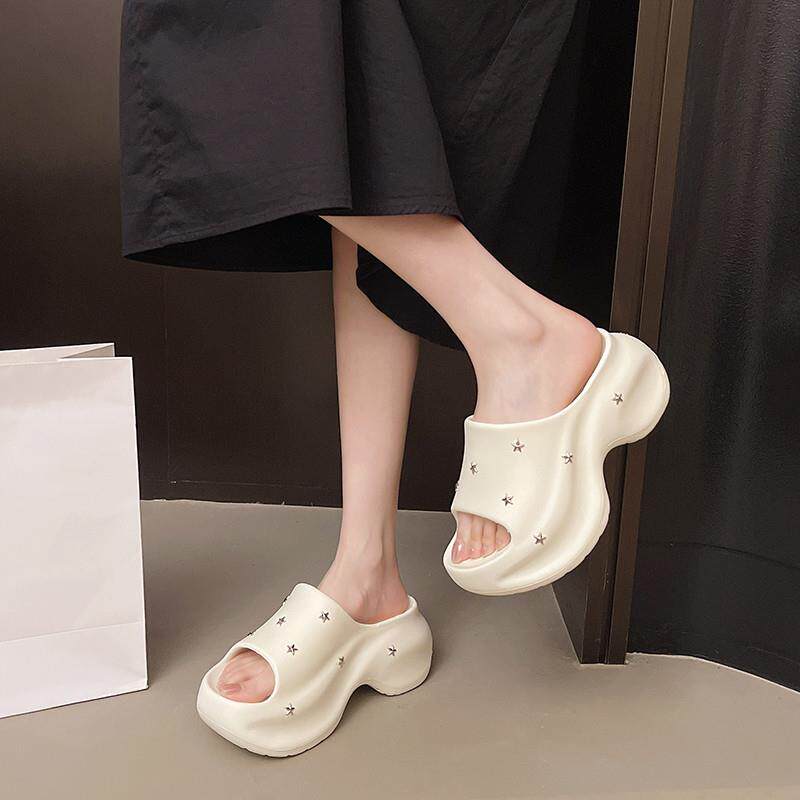 好货主婚纱神器厚底洞洞鞋女露趾夏季凉拖鞋女松糕增高婚礼新娘伴