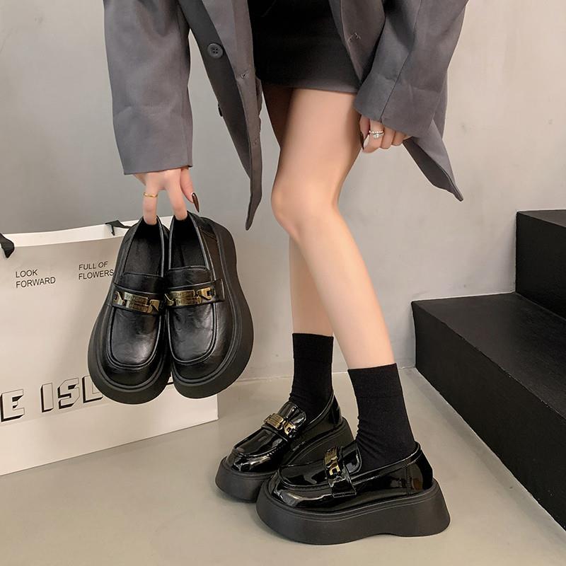 新品厚底乐福鞋女2026新款春季鞋子复古爆款黑色jk单鞋休闲英伦小