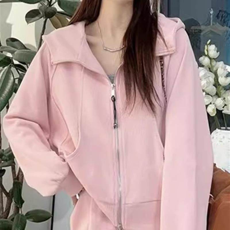 好货大码运动服套装女秋季胖mm300斤连帽卫衣卫裤时尚宽松两件套