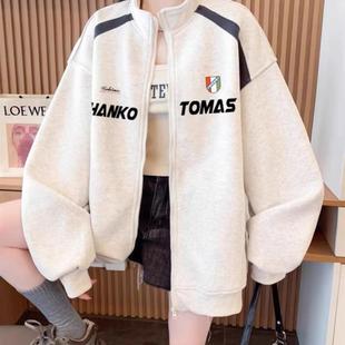 极速15初中学生13少女12岁大童慵懒风卫衣休闲运动外套女秋季宽松