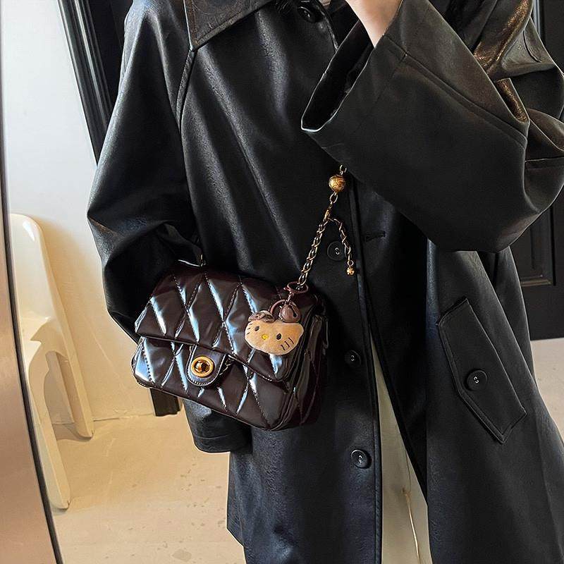 好货2025新款洋气轻奢小众百搭手提小方包高级质感亮面简约单肩斜,箱包皮具/热销女包/男包,小方包,淘宝优惠券,粉丝福利购,淘宝优惠卷