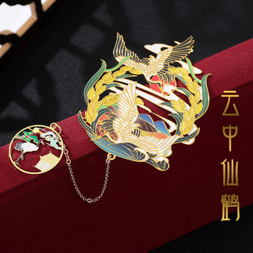 现货古风创意书签 国风个性金属工艺礼品摆饰 礼盒装赠礼纪念礼品