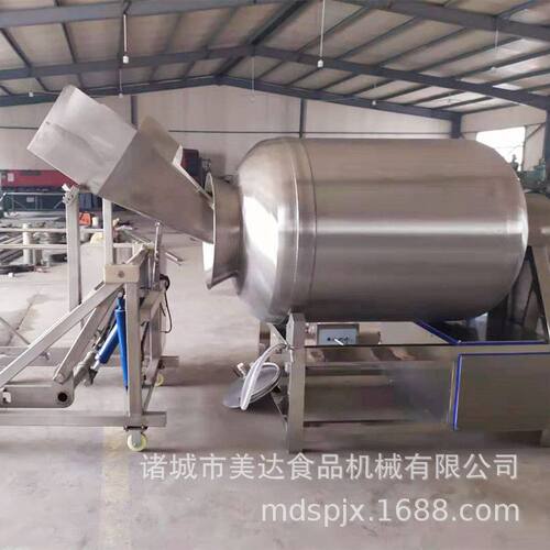 真空滚揉机商用 液压滚揉机 倾斜式自动上料滚揉机肉类滚揉腌制机