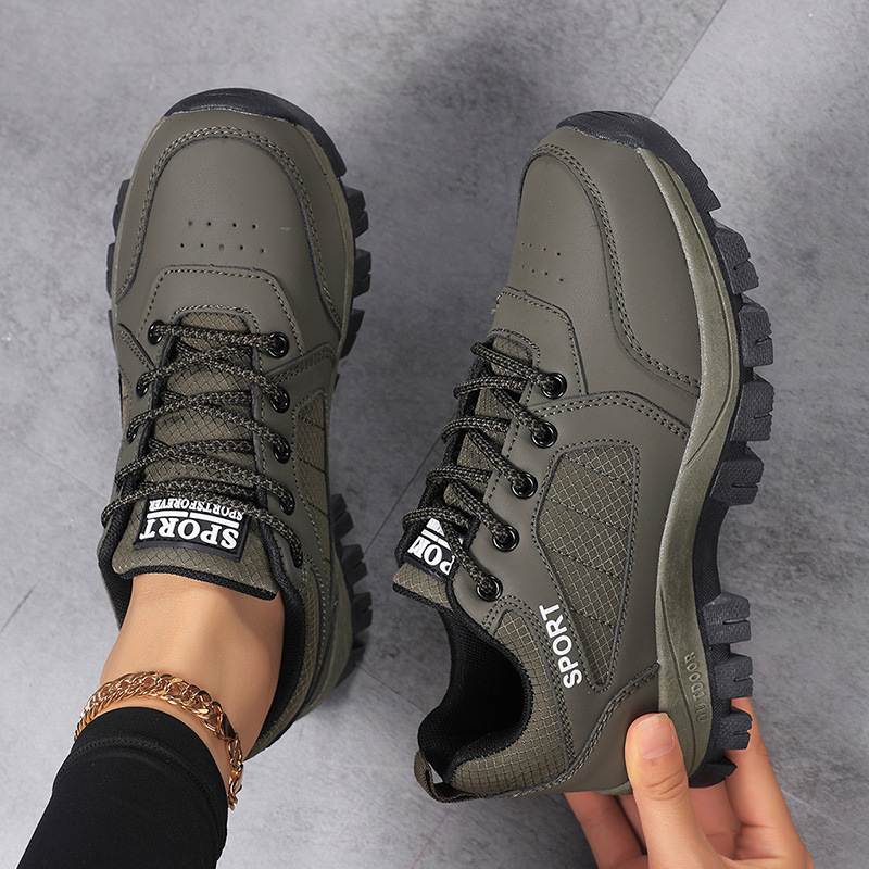 大码外贸跨境女鞋厚底防滑耐磨徒步鞋妈妈健步运动旅游户外登山鞋