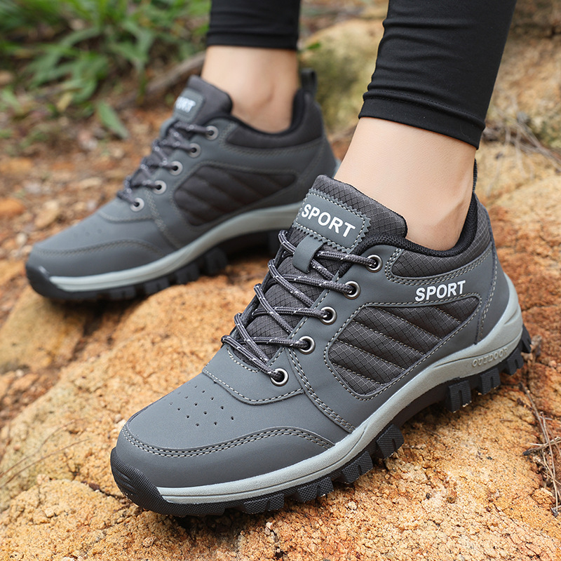 大码外贸跨境女鞋厚底防滑耐磨徒步鞋妈妈健步运动旅游户外登山鞋