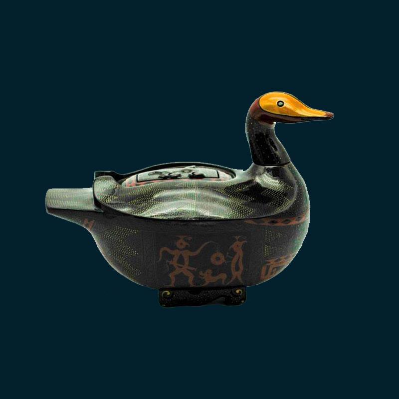 【曾楚漆器】曾侯乙鸳鸯盒中国漆器高档手工艺礼品定制外事收藏