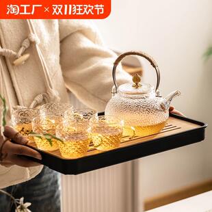 玻璃功夫茶具套装 日式 家用电陶炉专用客厅提梁烧水壶泡茶壶煮茶器