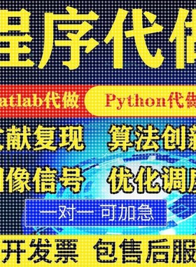 matlab代码帮做代编程序代做python覆现算法彷真编写图像信号处理