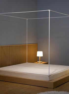 单独坐床白色烤漆支架方顶蒙古包蚊帐架子杆子配件家用卧室加厚